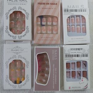 Press On Nails DIY Manicure Delicate French Comfortable Professional 6 Boxes Lot